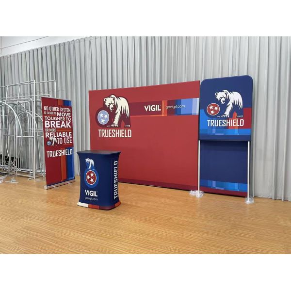 Portable Trade Show Booth Tension Fabric Display For Business Events