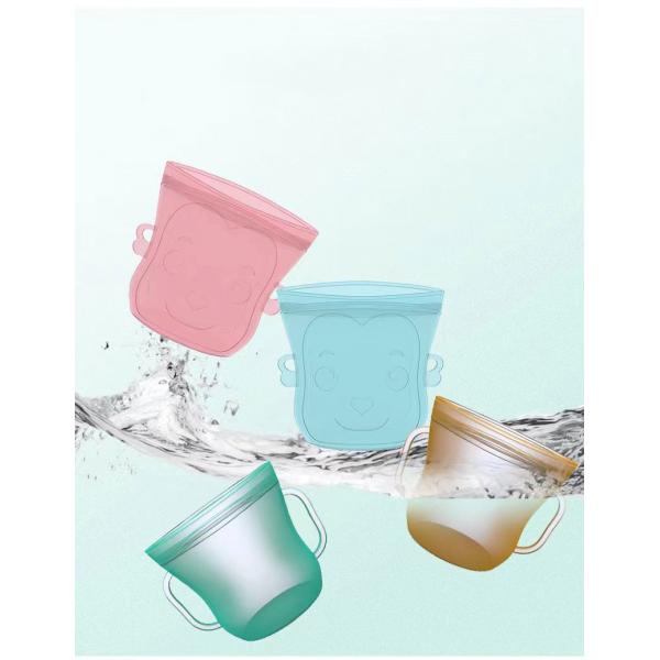 Food Grade Harmless And Safe Silicone Preservation Bag Baby Food Silicone Storage Cup Preservation Cup