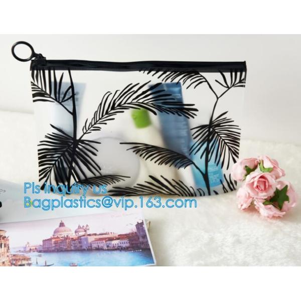 PVC transprent slider bag for packing underwear, Frosted Zip lockkk bag EVA PVC hanger bag for clothes, EVA frost drawstrin