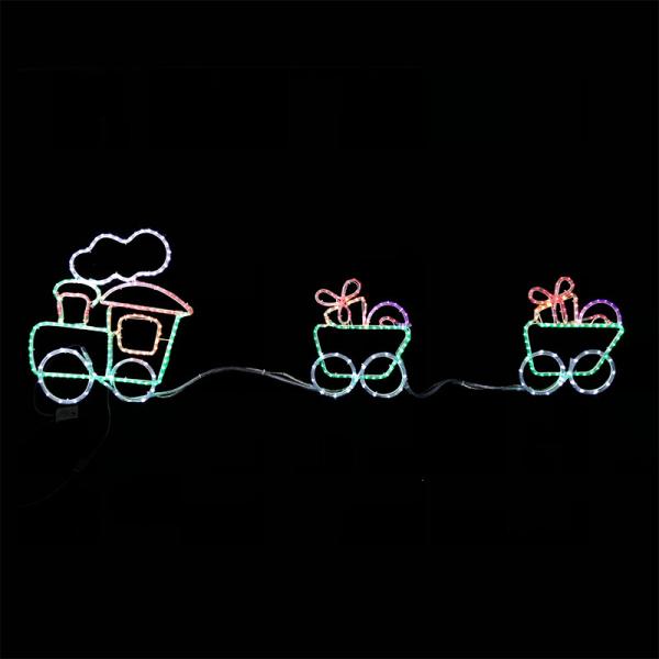 Dynamic flash running train LED rope light motif light IP55 OEM/ODM acceptable Christmas decoration mini size outdoor
