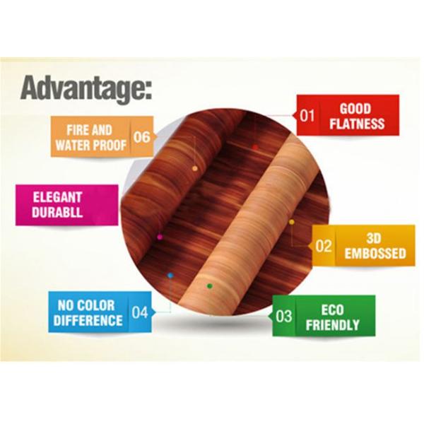 Водоустойчивая фольга Pvc для крена Rosewood 500m вакуума прессы мембраны красного