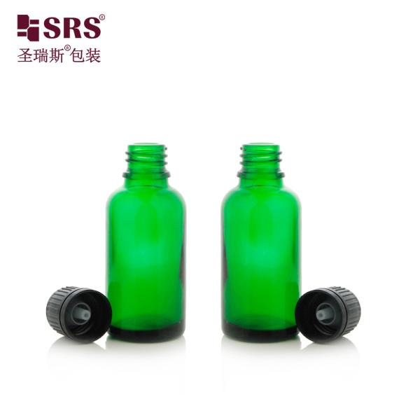 Empty Cosmetic Massage oils Child Resistant Cap Screw Type With Plug Glass Bottles For Oil