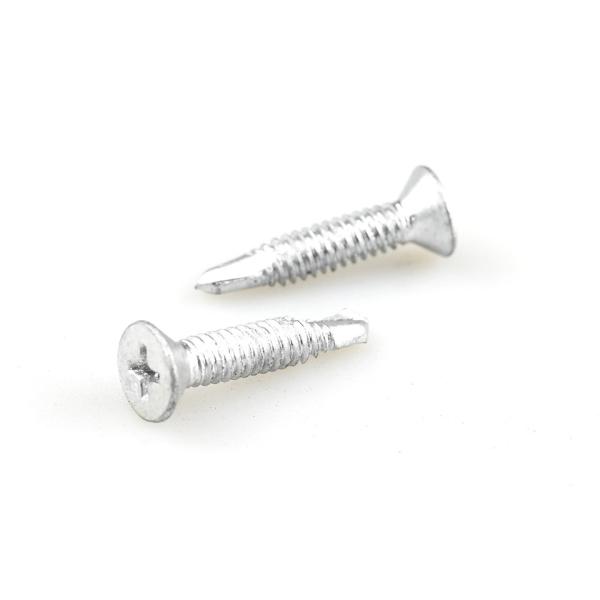 Sus410 Sus316 Cabri parafuso terraço Bi Metal A4 Ruspert cabeça plana parafuso auto-perfuração St4.8