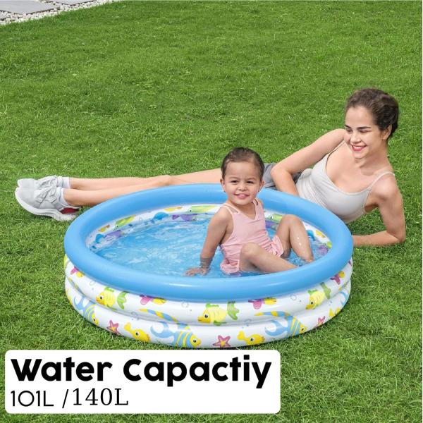 Unisex Kiddie Swimming Pool Ocean Inflatable Paddling Pool Easy Set Up Multiple Designs