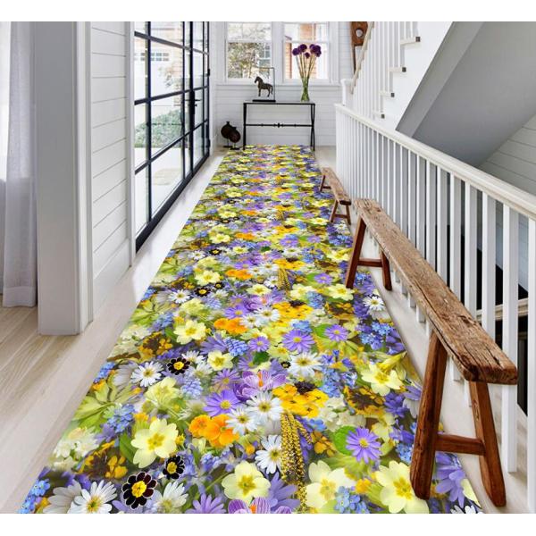 3D Plant Flower Cut Entrance corridor corridor stairway Commercial Floor Mat