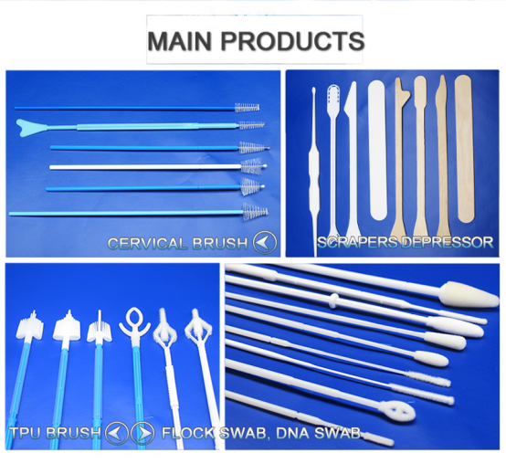 ISO13485 Disposable Endocervical Brush And Spatula