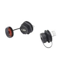 Connecteur de signal imperméable à l'eau de 125 V de tension de fonctionnement IP67 USB Adaptateur mâle à femelle