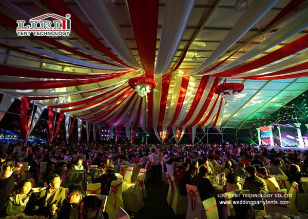 1000 pessoas da barraca branca elegante do casamento da capacidade com forro do telhado da decoração para partidos