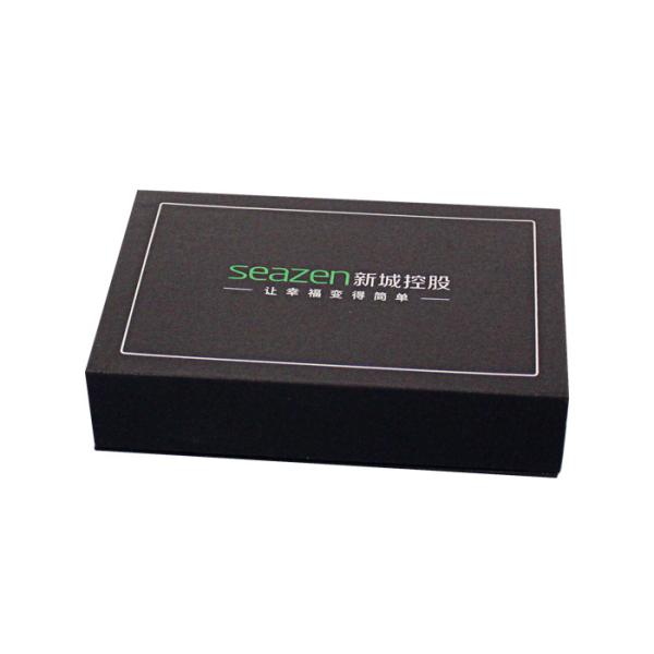 OEM Cardboard Packaging Box , Rigid Set Up Gift Boxes UV Coating Black