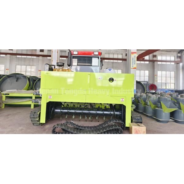 75HP Fermentation Compost Equipment Crawler Small Scale Compost Turner