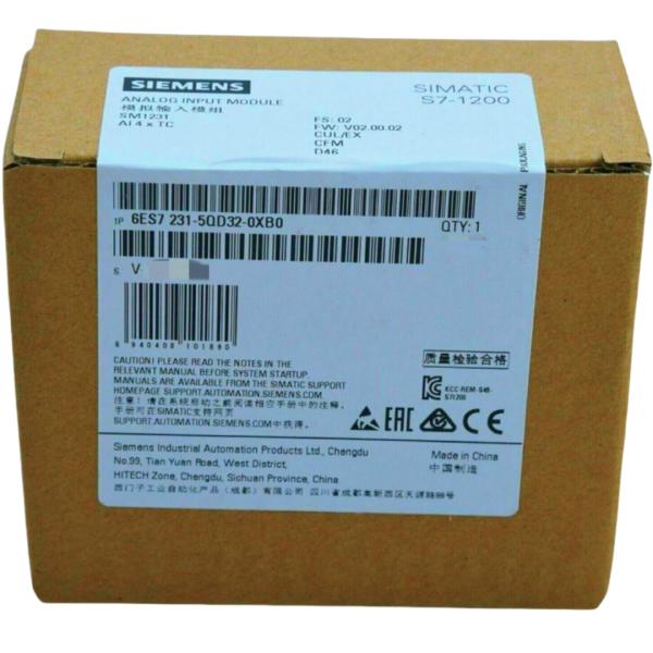 SIEMENS 6ES7231-5QD32-0XB0 SIMATIC S7-1200, ANALOG INPUT, SM 1231 TC, 4 AI THERMOCOUPLES