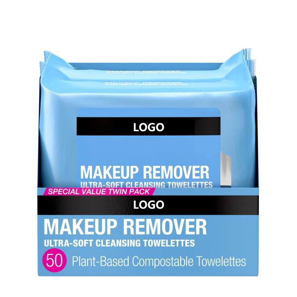 Ultra Soft Biodegradable Makeup Wipes No Alcohol Extra Moist Makeup Removing Towelettes