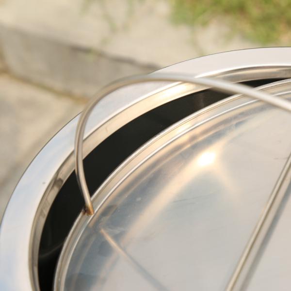 Hotel High-end Circle Brushed Surface Open Top Hotel Trash Can Recycling Bin Waste Bin with Stainless Steel Ashtray