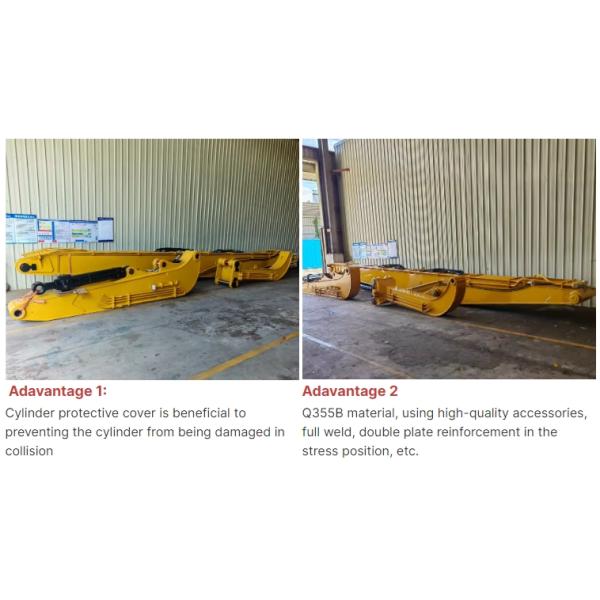 Высокая эффективность 16-25 метров экскаваторная куча приводящая бум рукой пилинг водитель бум длинная рука с буфетом экскаватора