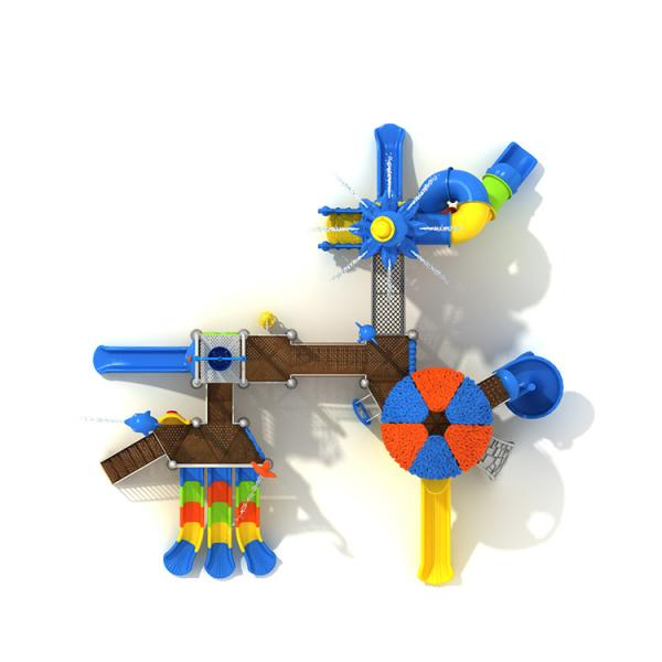 Оборудование аквапарк скольжения спортивной площадки YST 19080 подгонянное для детей на открытом воздухе