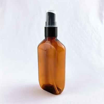 rectangle amber essential oil bottle glass with screw cap  empty amber Boston glass perfume spray bottle