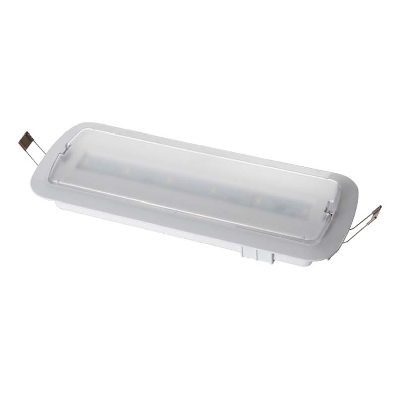 Ceiling Recessed LED Emergency Light and Exit Sign Light with Ni-Cd Battery, 3-Year Warranty, and 6500K Cold White LED