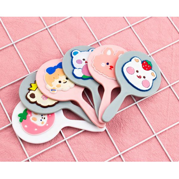 Makeup Cosmetic Mirror for Promotional Gift Korean Japanese Ins Cute Style Hand Cosmetic Mirror, Portable Travel Makeup Mirror