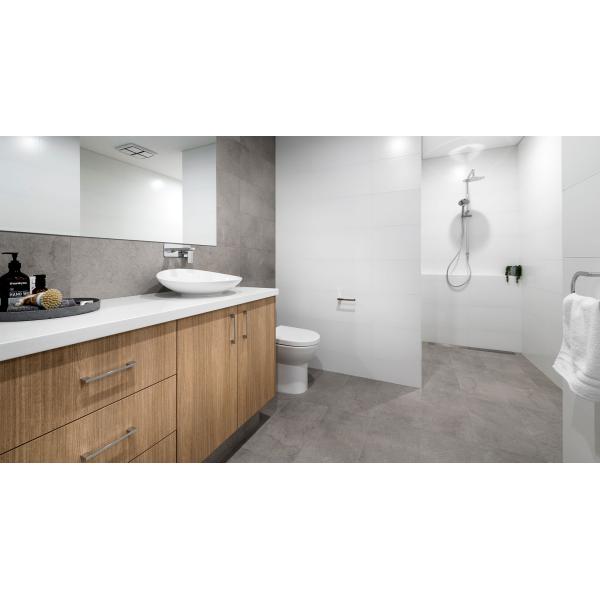 18 Inch Floor Mounted Small Bathroom Vanity with Silver Mirror and Customized Color