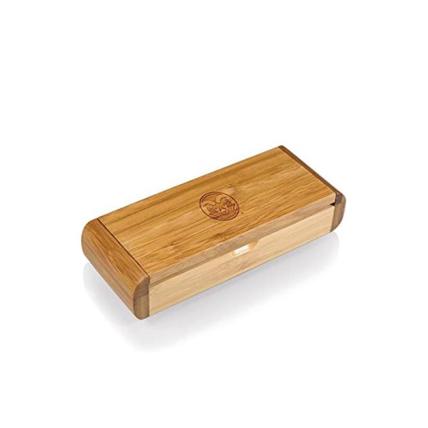 Design funcional Caixa de presente de escultura de bambu Triturador de cortiça de luxo 31.75 x 31.75 x 19cm