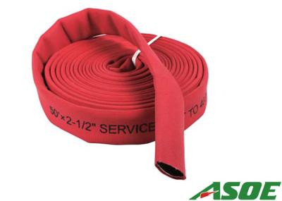 EPDM Lined Synthetic Fire Hose , Red Polyester Jacket Fire Attack Hose