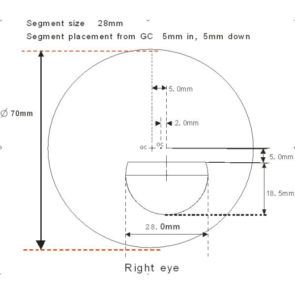 1.56 Eyeglass Lens Blanks Flat Top Bifocal Vision AR Coating 1.28 Specific Gravity