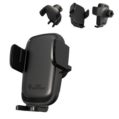 Small Iphone Car Holder Charger 15w With Three Axis Linkage Clamp Arm