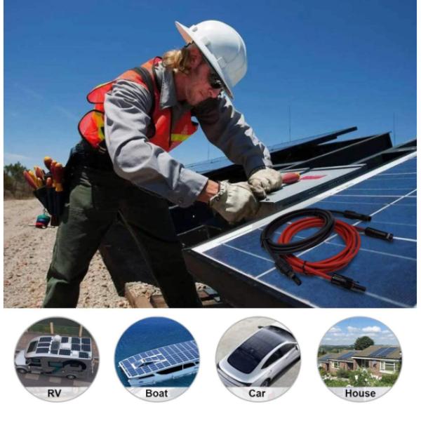 Подгонянный удлинительный кабель панели солнечных батарей TUV 2.5mm2 монтажной схемы