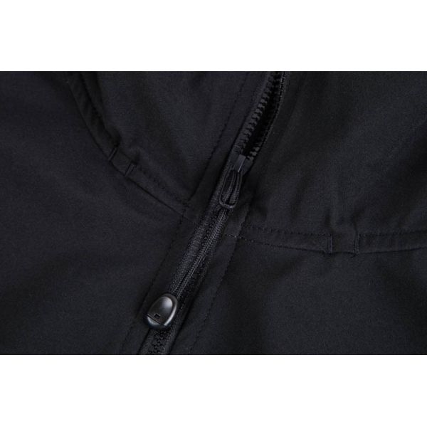 Men's 100% Polyester Softshell Jacket with Adjustable Hood and Windproof Design for School