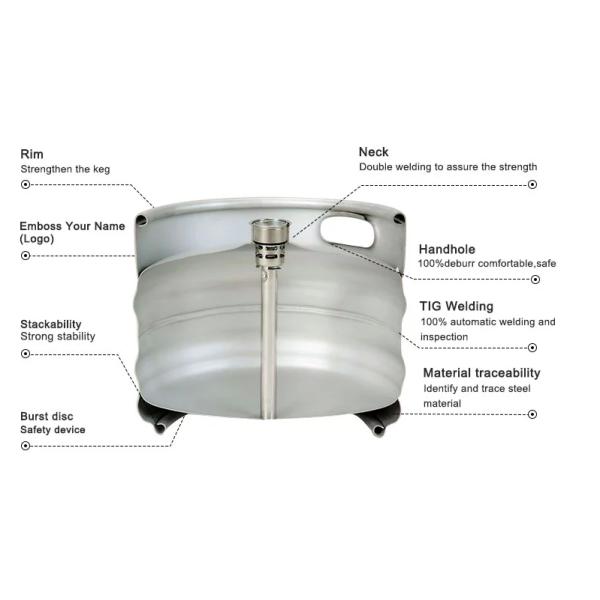 10L Beer keg with valve for beer brewing use
