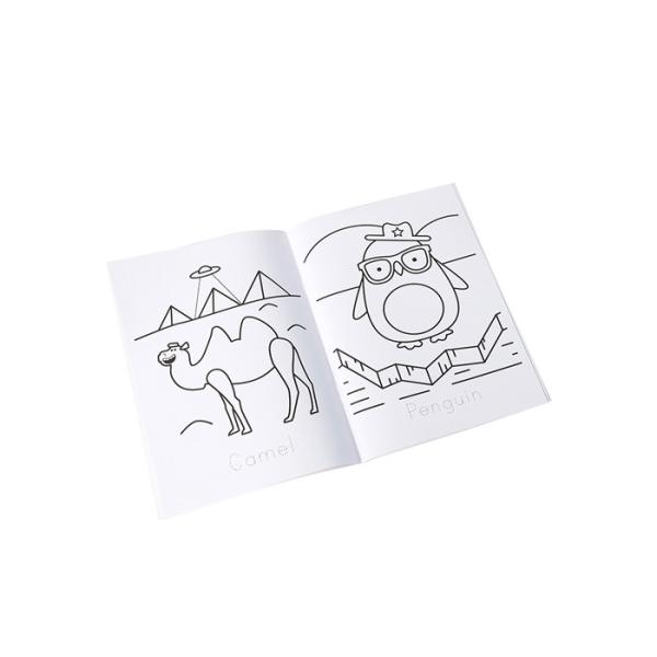 Chlid Customized Paperback Book Printing Saddle Binding With Logo CMYK Color