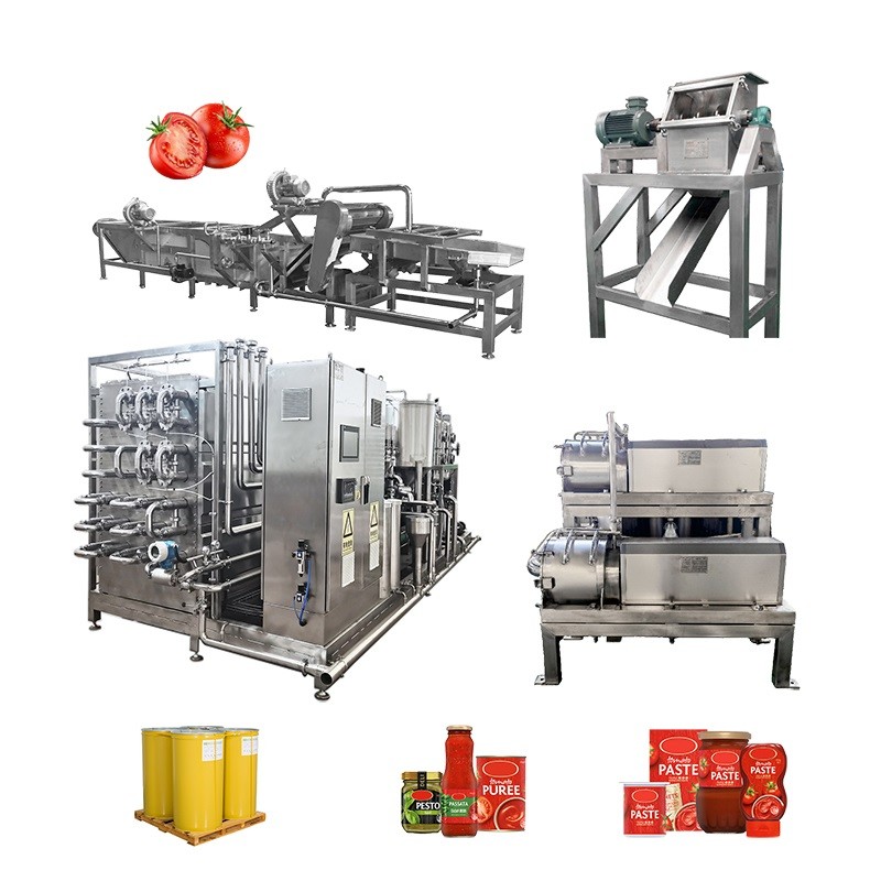Customizable 1-1500T/D Turnkey Tomato Processing Line with SUS304 Stainless Steel for Tomato Paste and Ketchup Production