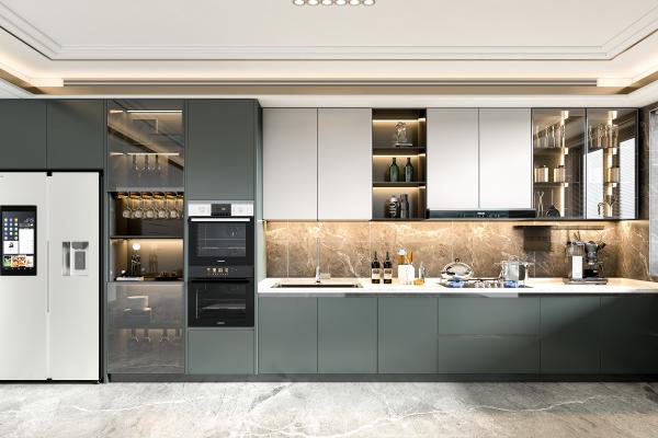 Modular Kitchen Cabinets MDF Plywood Custom Sizes