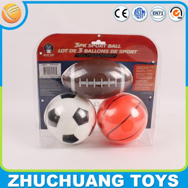 3 pk grippy football basketball soccer ball sport ball set