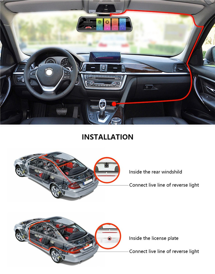 Портативный сенсорный экран Android IPS Carplay Stream Media 10 дюймов