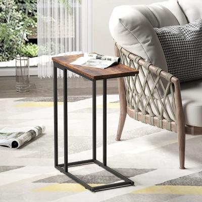  C Table End Table, Beside Bed Sofa End Table, Save Spaces Side Table C Shape, Easy to Install Side Table for Living Roo