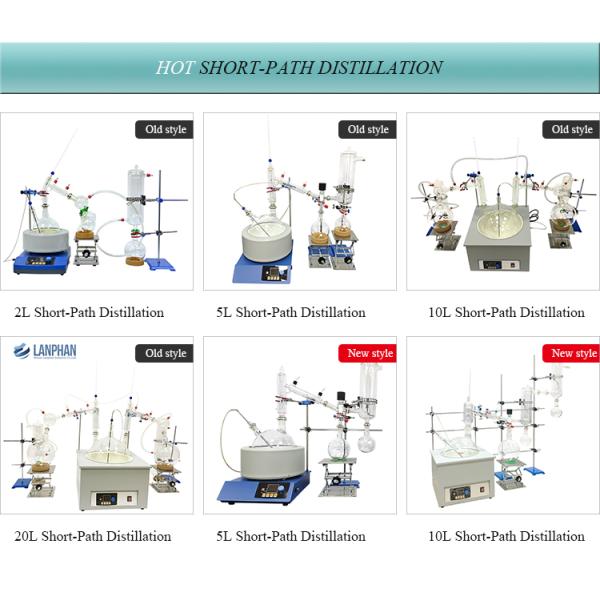 Лаборатория дистиллятора 20L извлечения эфирного масла оборудования выгонки короткого пути молекулярная