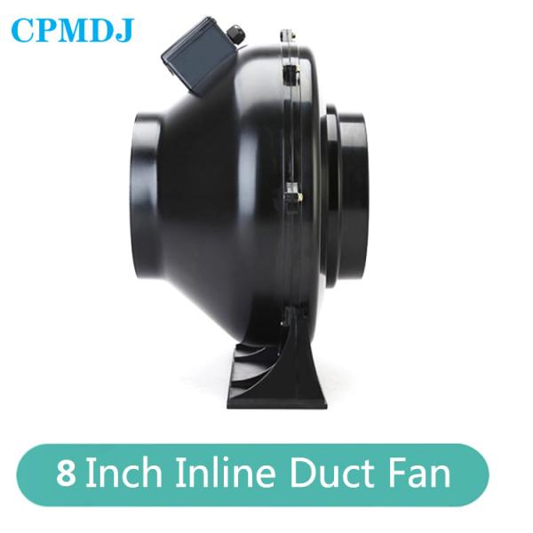Industry IP44 639CFM Low Noise High Temperature 8 Inch Duct Booster Fan