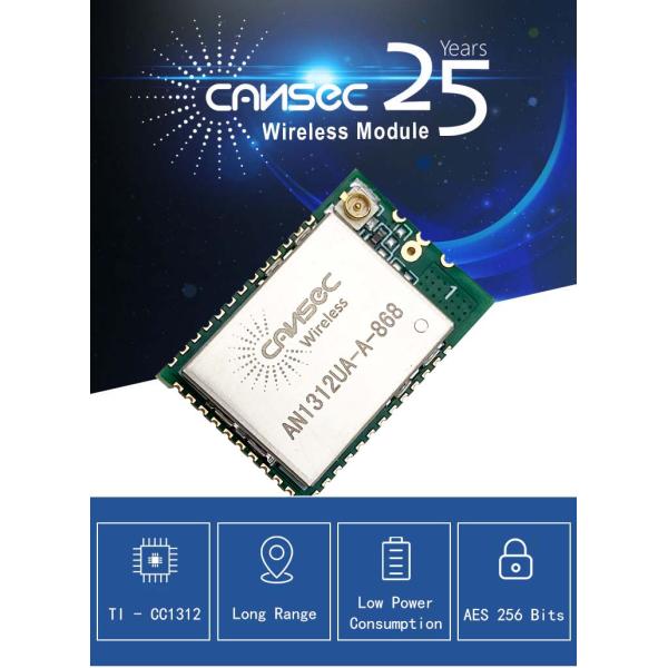 Chipset CC1312 Sub GHz Module AN1312UA-A 22mA TX Current