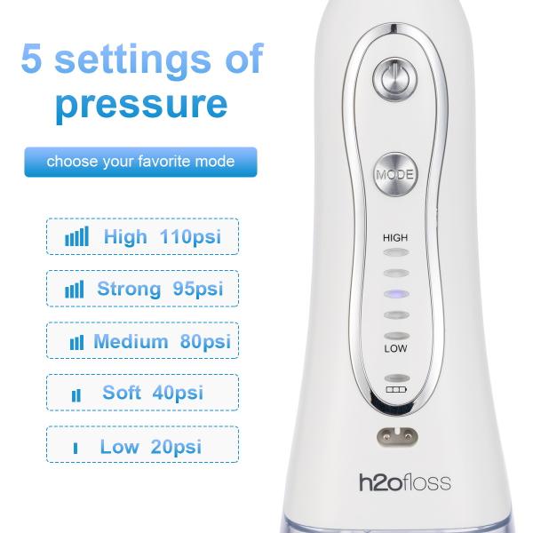 ABS Water Jet Teeth Cleaner 3-5h Charging Time Teeth Floss Machine With Multimodes
