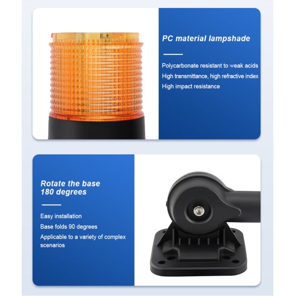 Lampe de signalisation à longue durée de vie 60 mm, durée de vie de 50 000 heures, feu de signalisation à LED léger