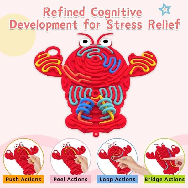 6 цветов Силиконовый фиджет для успокаивающего фокуса и снятия стресса Сенсорная деятельность