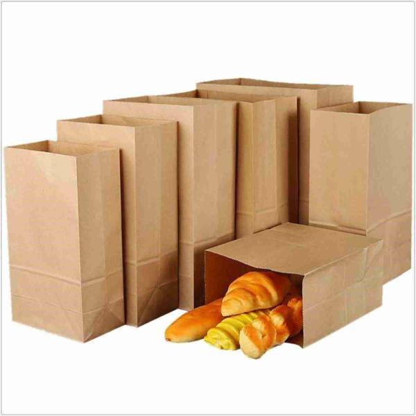 6 LB 5 LB Paper Snack Bags Grocery Brown Paper Bags Square Bottom