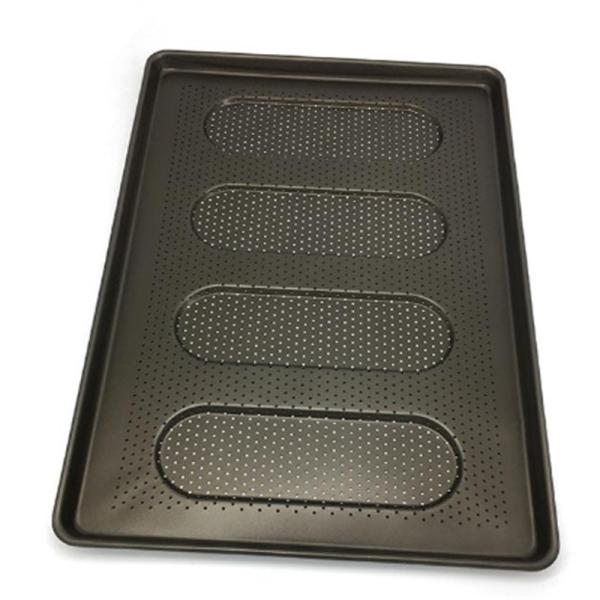RK Bakeware China Foodservice NSF 4,5 polegadas 5 polegadas antiaderente pão de hambúrguer e bandeja de pão de cachorro-quente