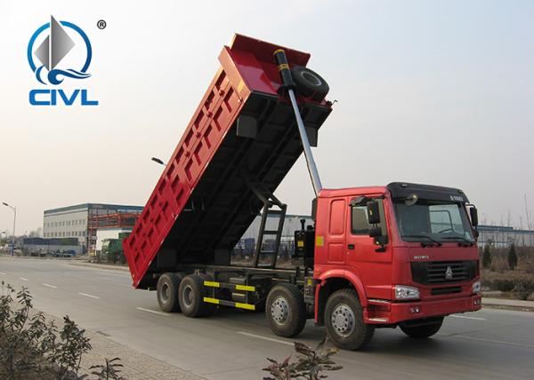 Man Diesel Howo ZZ3317N3067W 8x4 40Ton Dumper Tipper Dump Truck 12 Wheels Dump truck  Red color