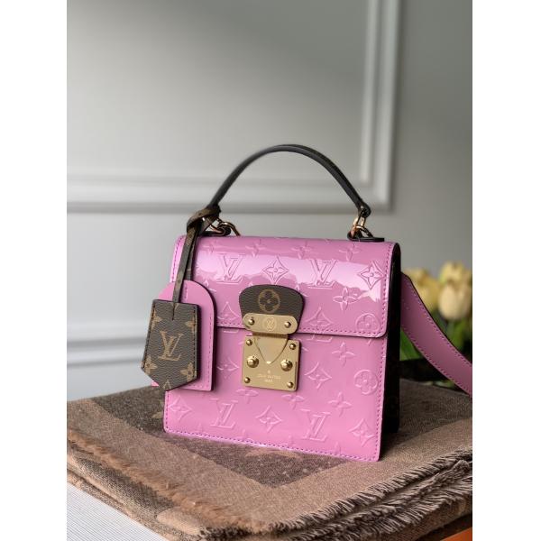 M90568 Spring Street Monogram Vernis patent leather and Monogram coated carvas and Epi leather handbag