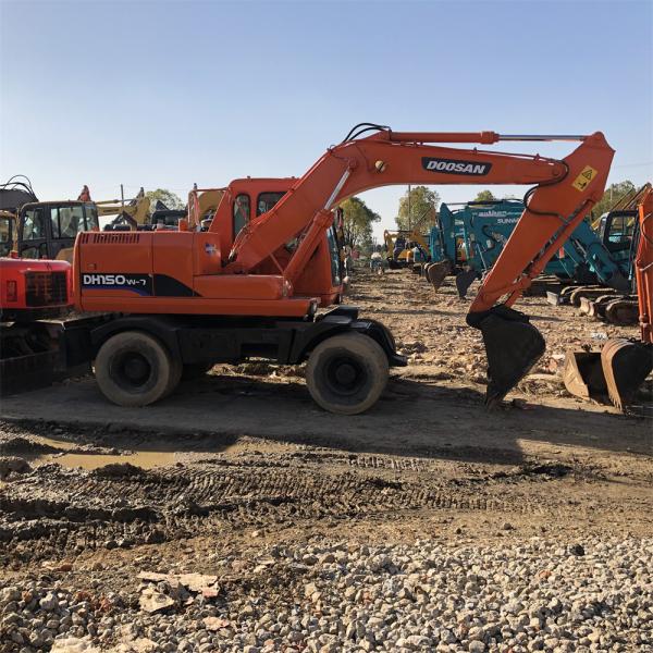 Doosan Dh150W-7 Использованные гидравлические колесные экскаваторы