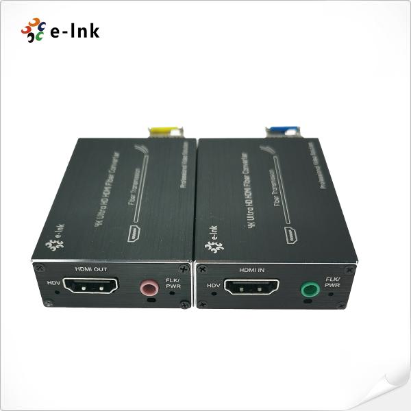 Étendor à fibre optique 4K HDMI avec audio stéréo, transmission longue distance de 80 km