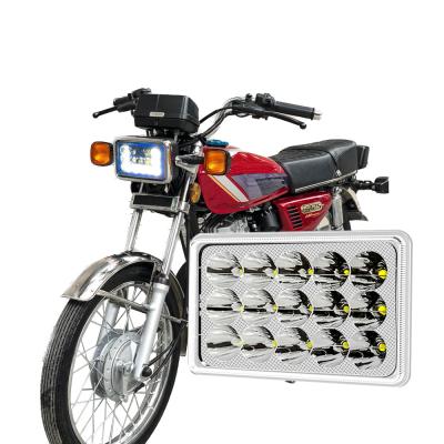 YAYE CG125 LED Headlight 12 Chip DC12V White Blue DRL Motorcycle Light