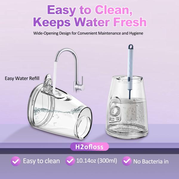 5 Cleaning Modes Electric Water Flosser Dental Irrigator 400ml Ipx7 Portable
